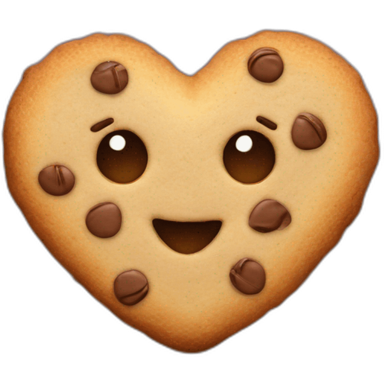 cookie heart shape emoji