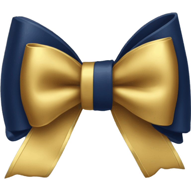 Navy and gold bow emoji