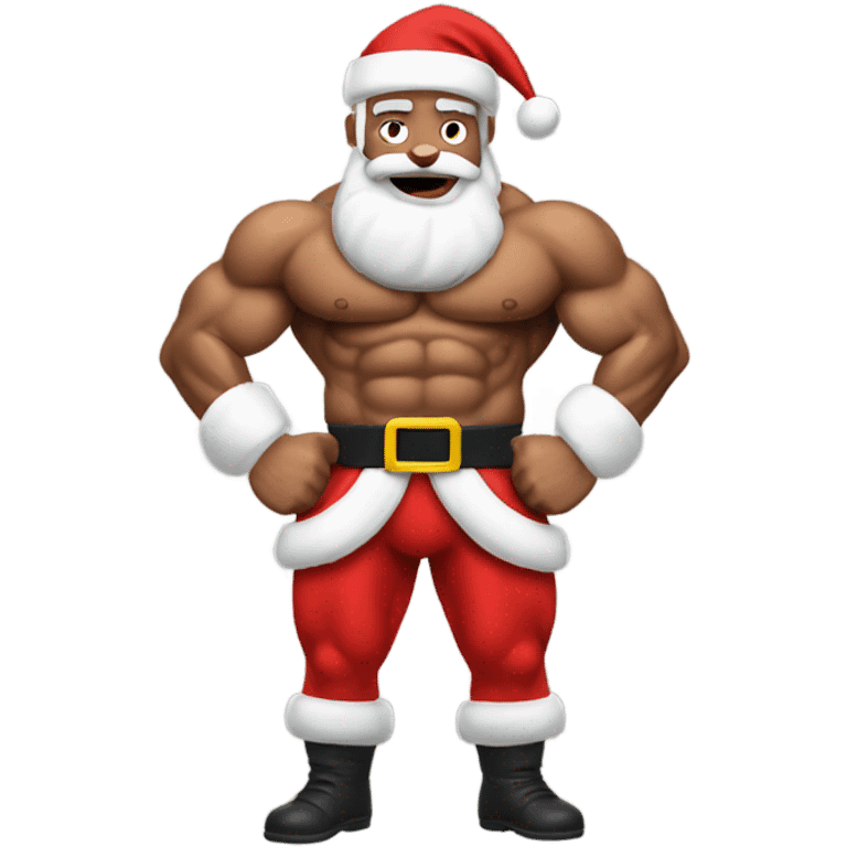 Muscle Santa clause emoji