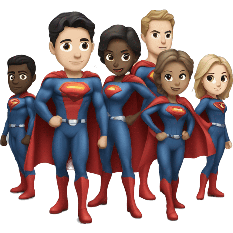 Team of supermen and superwomen emoji