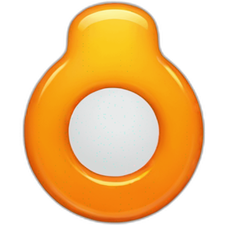 a one of orange ring emoji