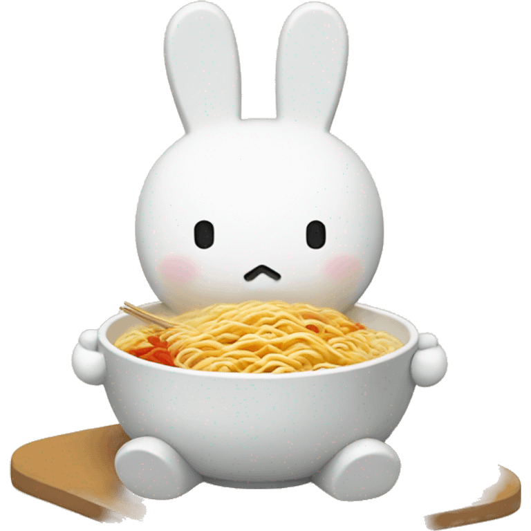 miffy eating ramen emoji