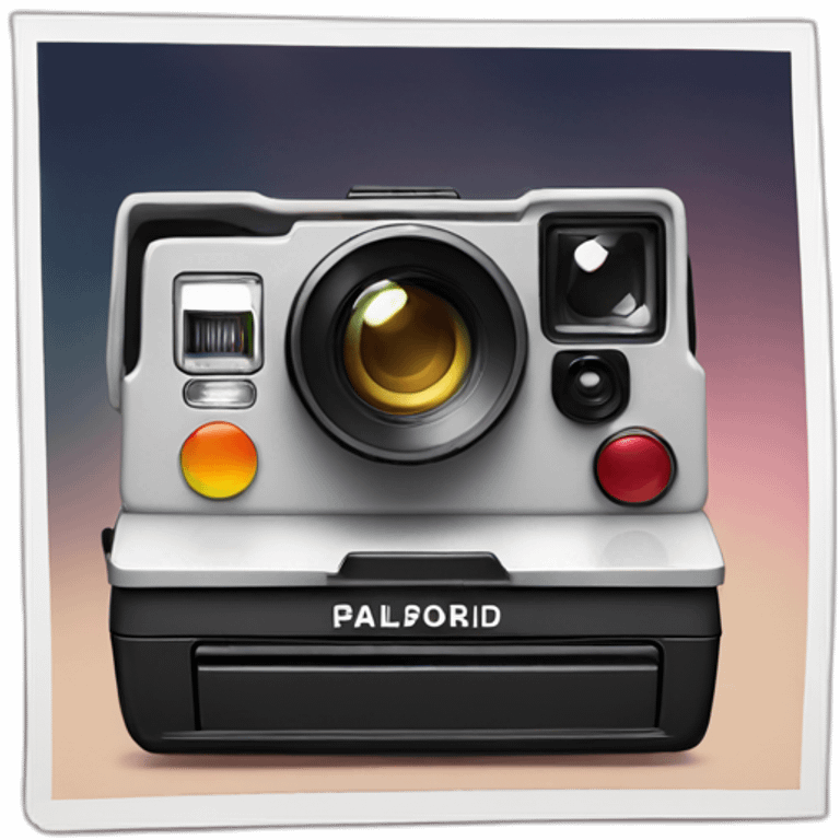 Kamera Polaroid dan Kertas Foto emoji