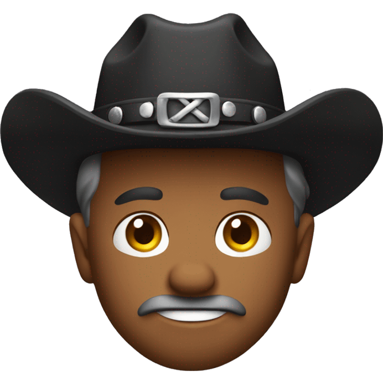 mini highland wearing black cowboy hat emoji