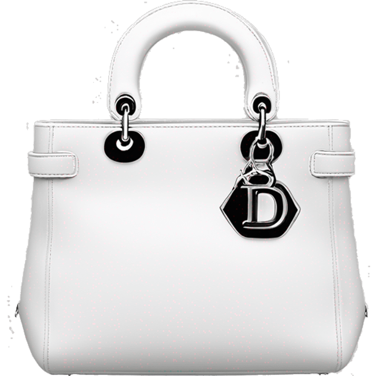 Lady dior bag white  emoji