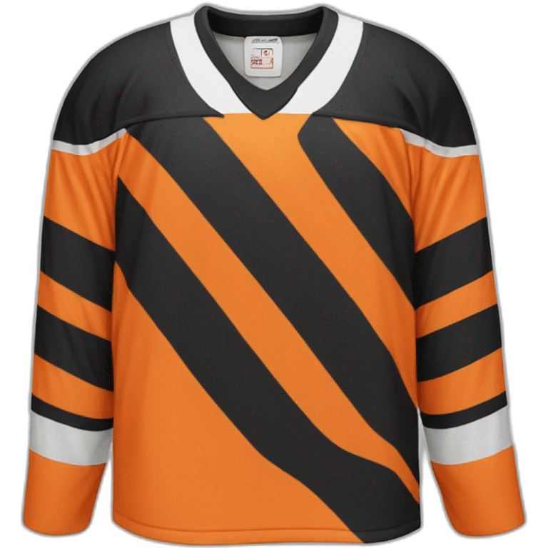 orange black and white hockey jersey emoji