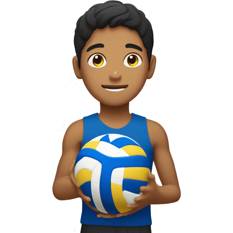 Filipino boy with volleyball  emoji