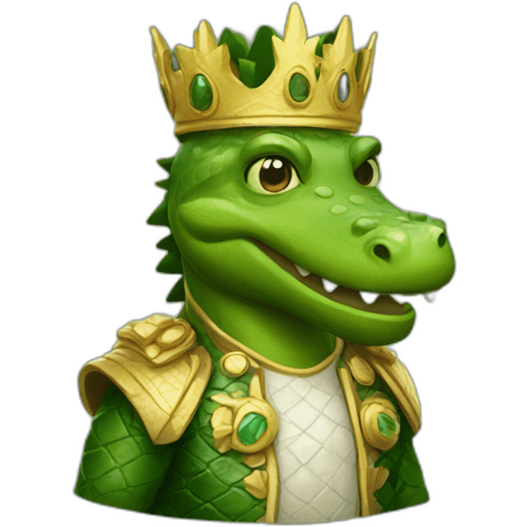 Alligator king emoji