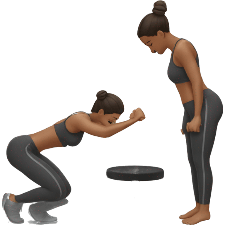 woman doing dips wokout emoji