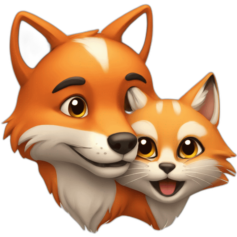 Fox and cat emoji