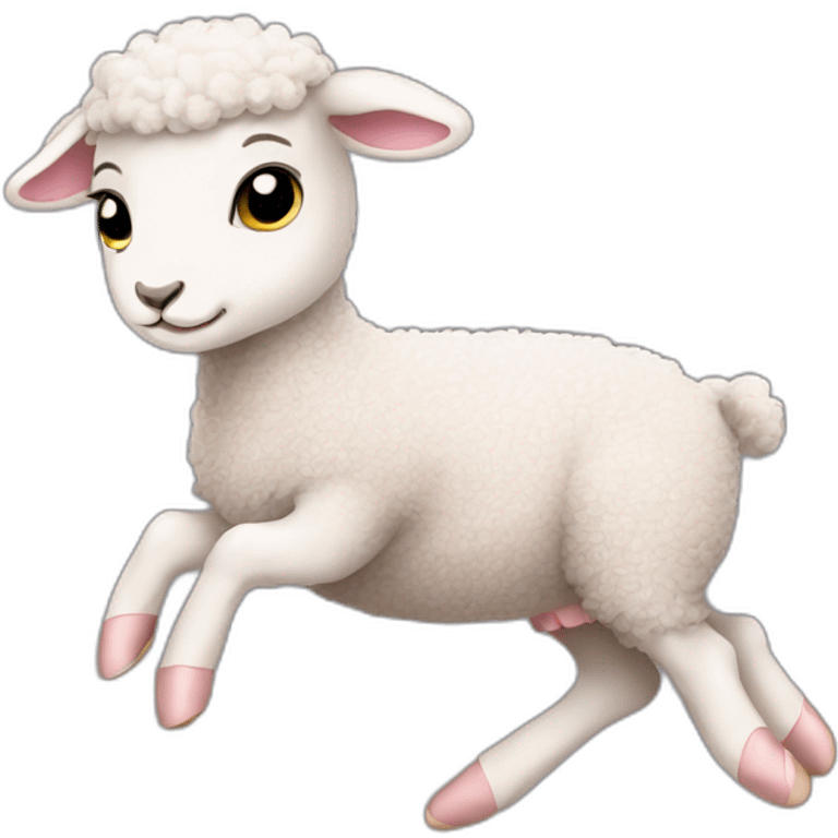 Lamb as a ballerina emoji