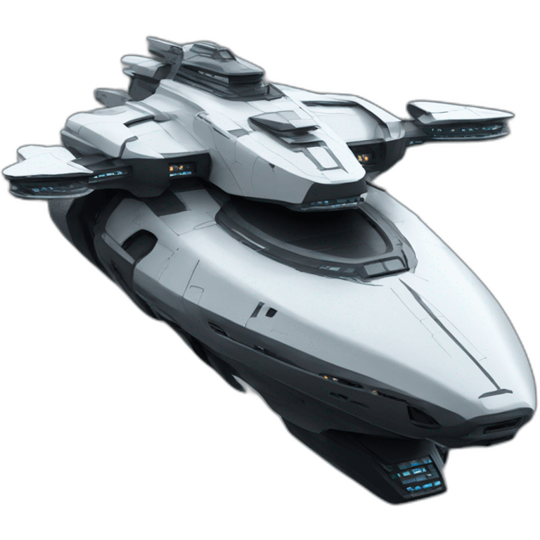 Starship warship futuristic spacecraft black emoji