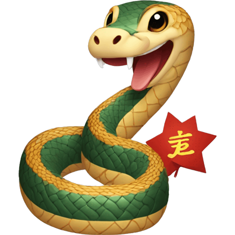 happy Chinese new year snake, cute emoji