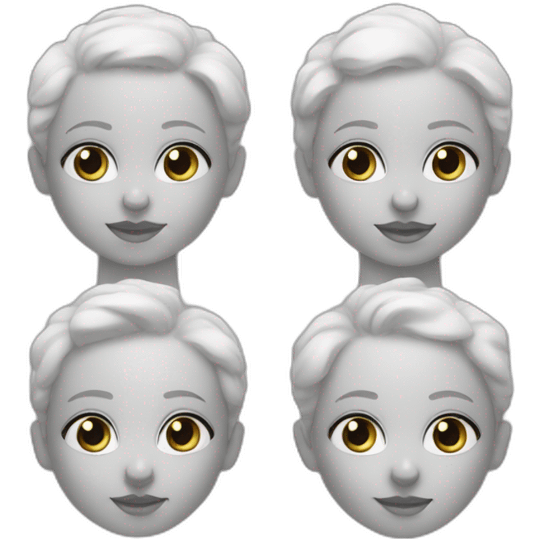 triplet babies white emoji