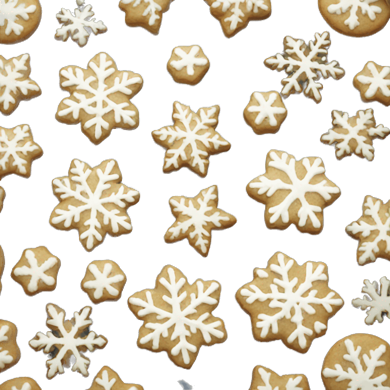 Christmas cookies with snowflakes emoji