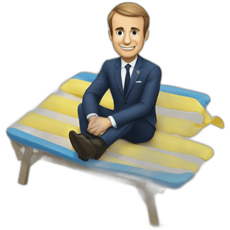 Macron à la plage emoji