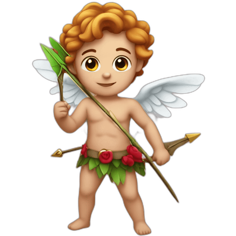 white skin cupid with arrow emoji