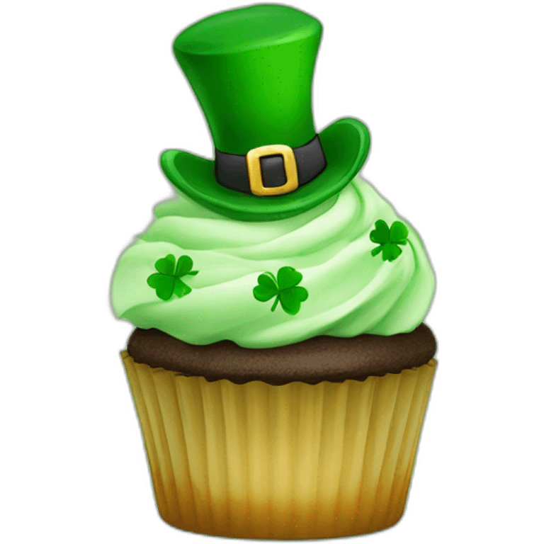 Happy st Patrick’s day cupcake emoji