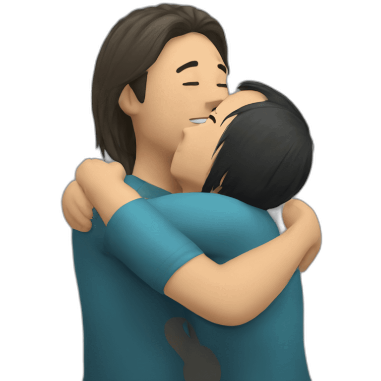 russian hugs kazakh emoji