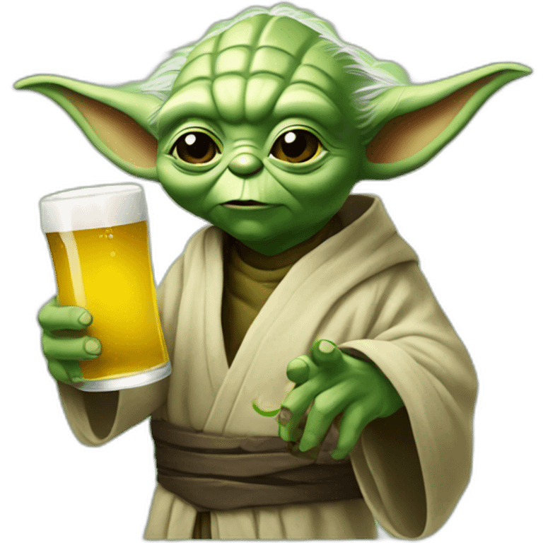 Yoda drink beer  emoji