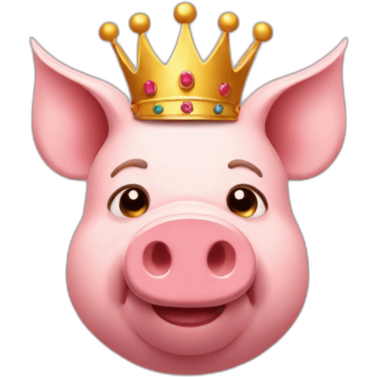 pig with crown emoji