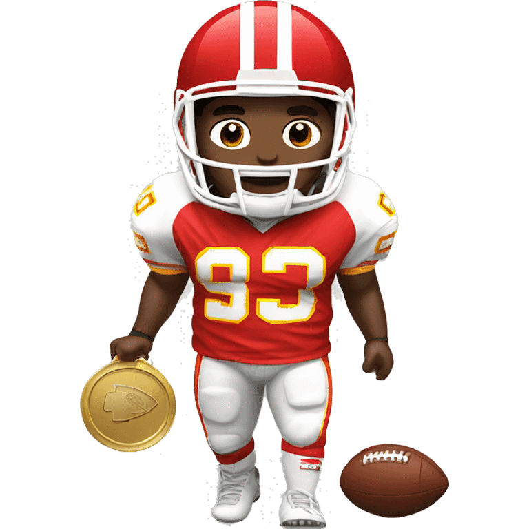 Chiefs player with a medal emoji