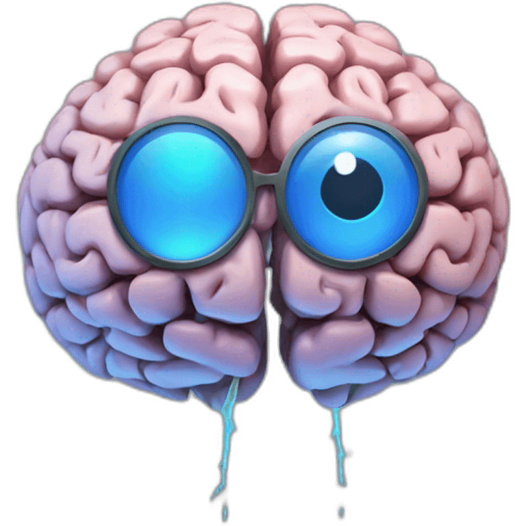 Brain with aperture emoji