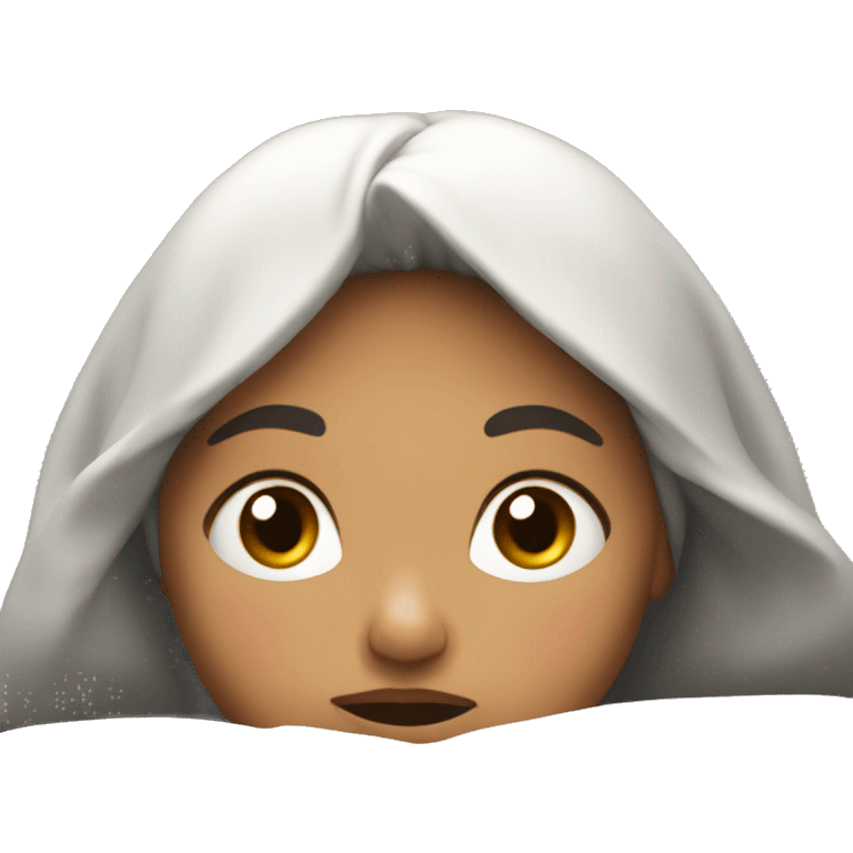 Una niña güera,pelo lacio,durmiendo  emoji