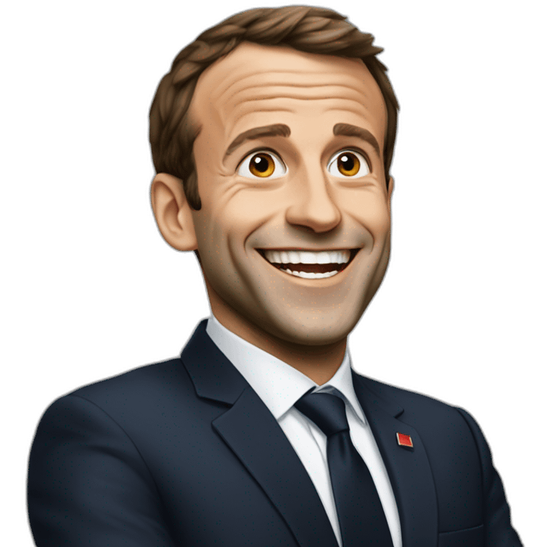 Macron rire emoji