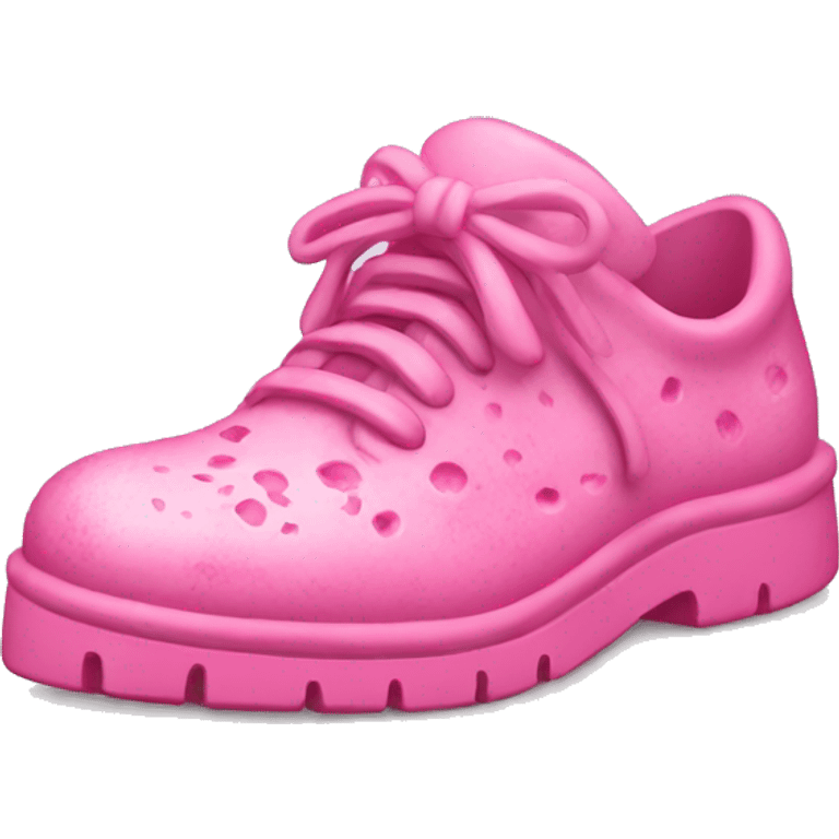 Pink shoes with mold emoji