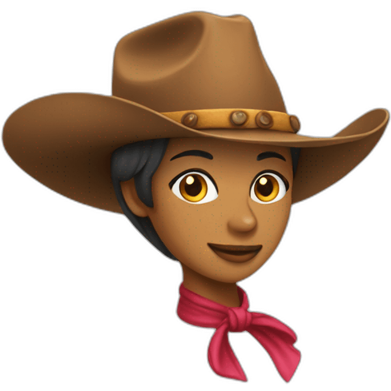 chapeau de cowboy femme  emoji