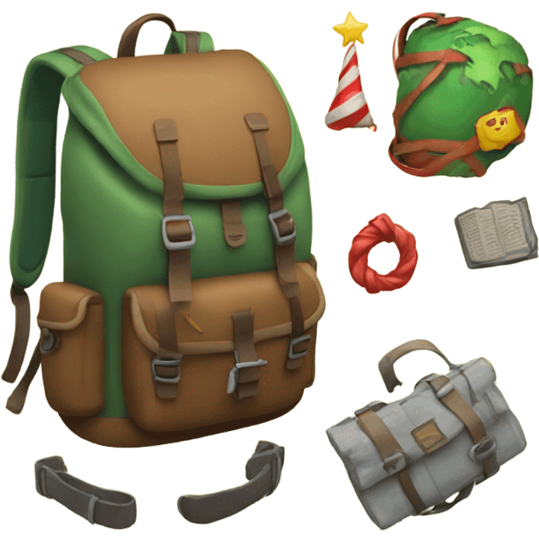 backpack for adventure with for christmas patches emoji