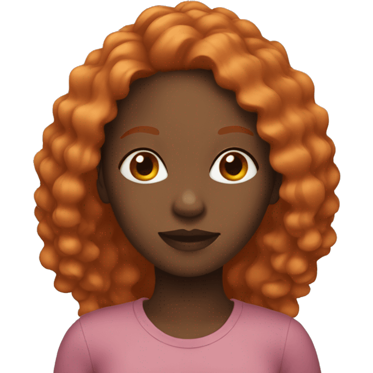 black girl with ginger hair emoji