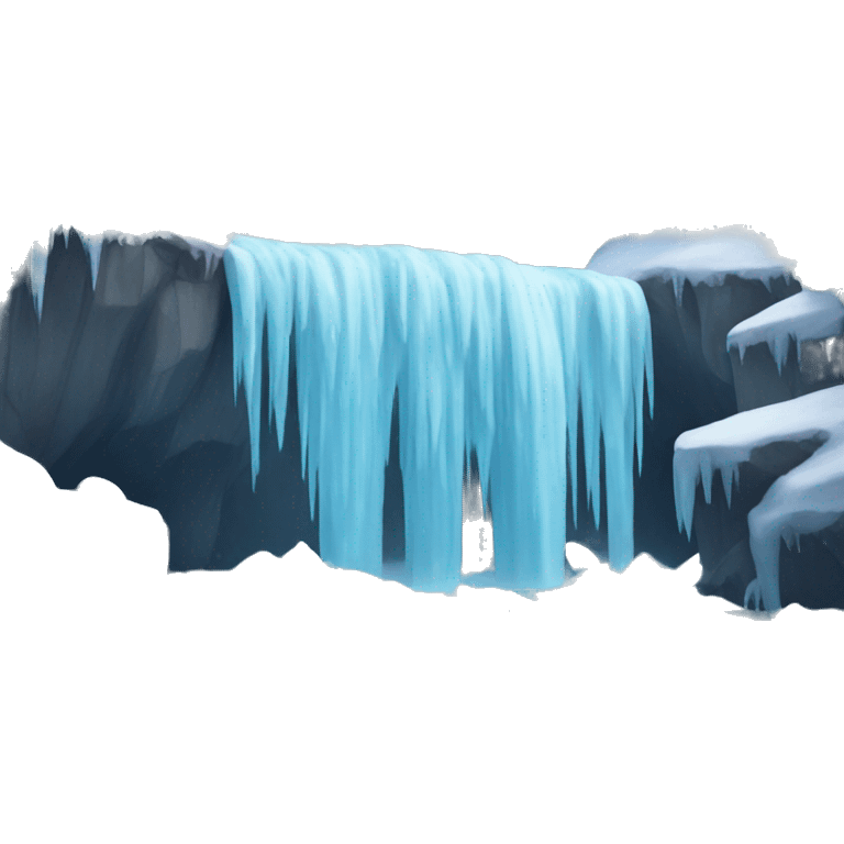 realistic frozen waterfall emoji