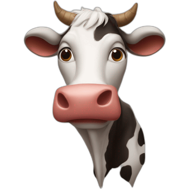 Spider-Man as a cow emoji