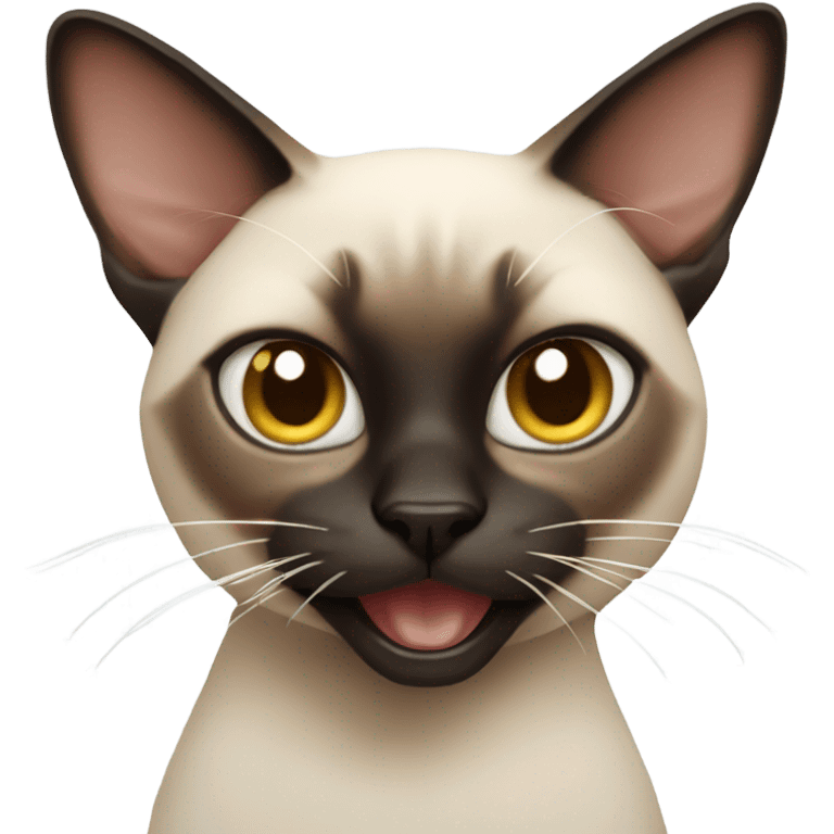 Mad Siamese cat emoji