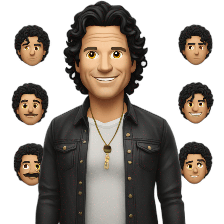 Carlos vives with a man colombian short black hair emoji