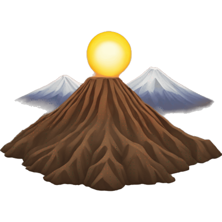 calm volcano, relief emoji