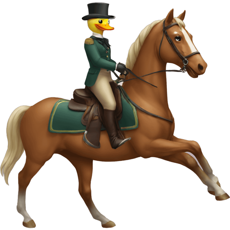 horse riding a duck emoji