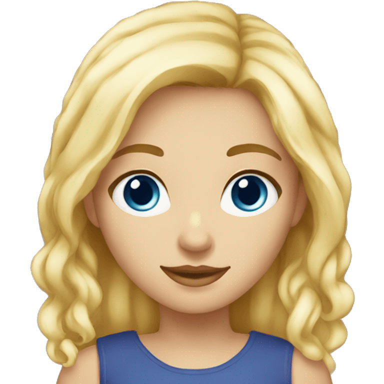 Fille blonde au yeux bleus  emoji