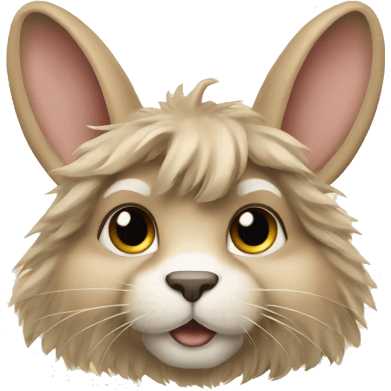 beige lionhead bunny emoji