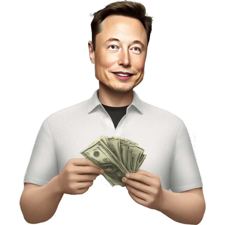 Elon musk holding money  emoji