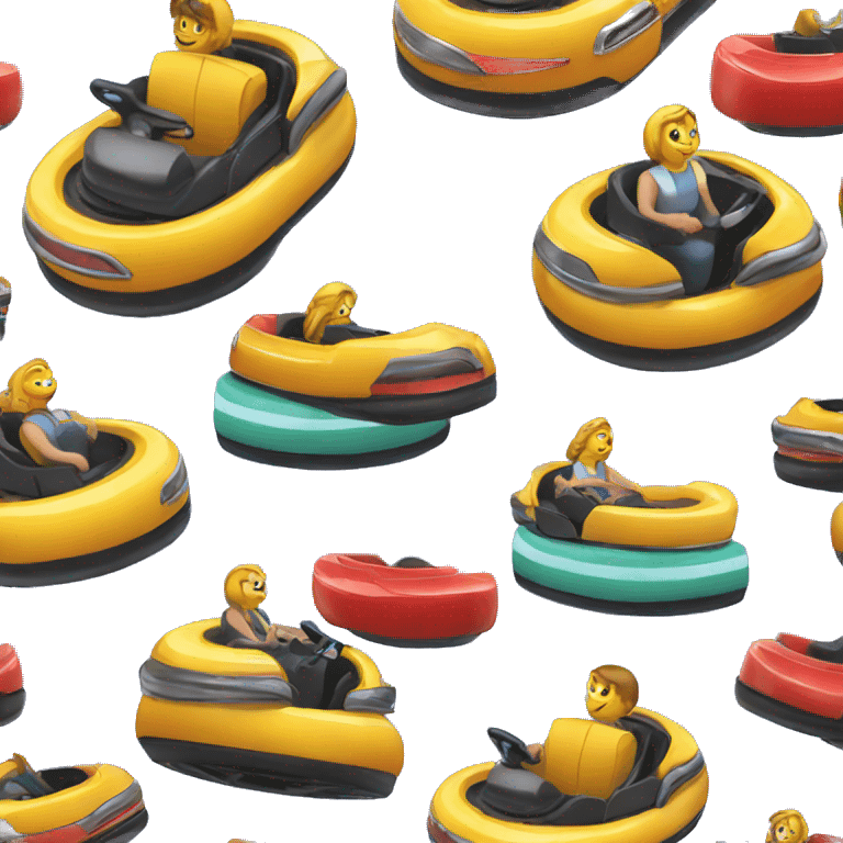 Bumper cars in amusement park emoji