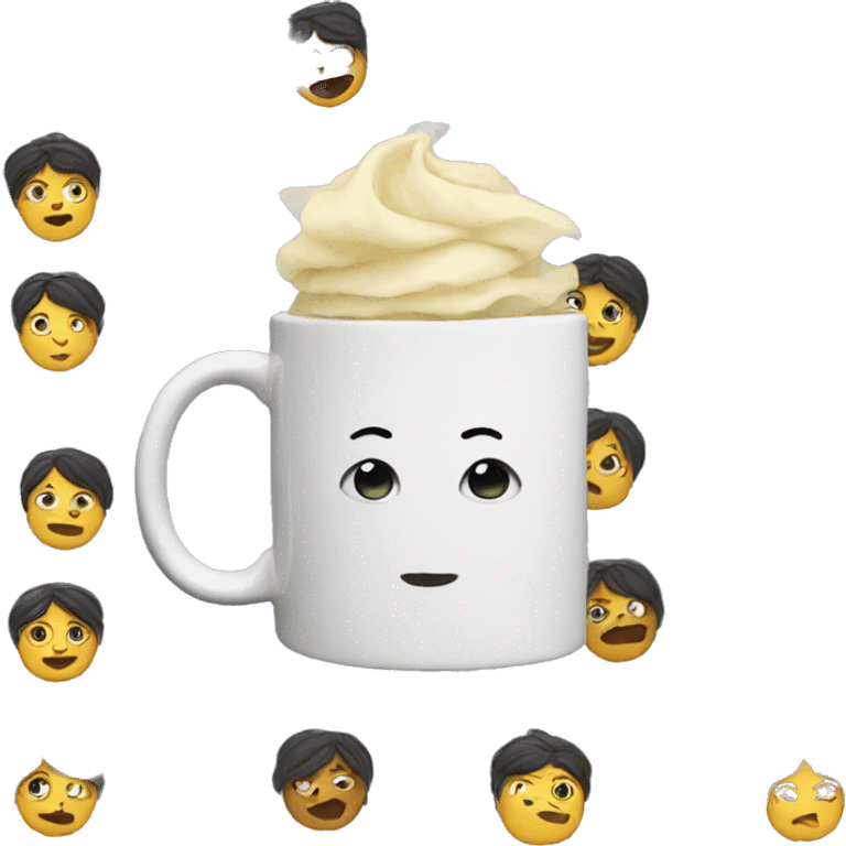 Mug wearing tutu emoji