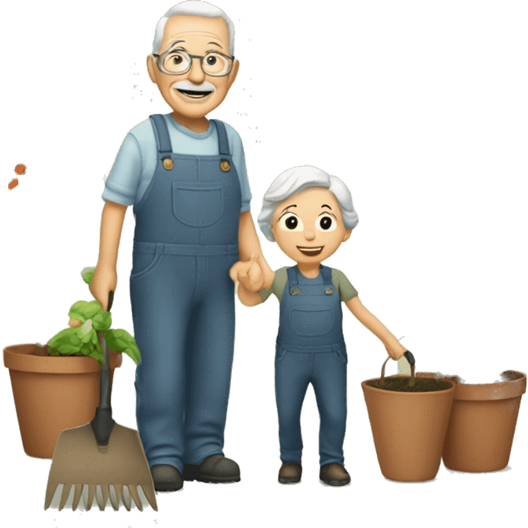 grandparents are gardener emoji