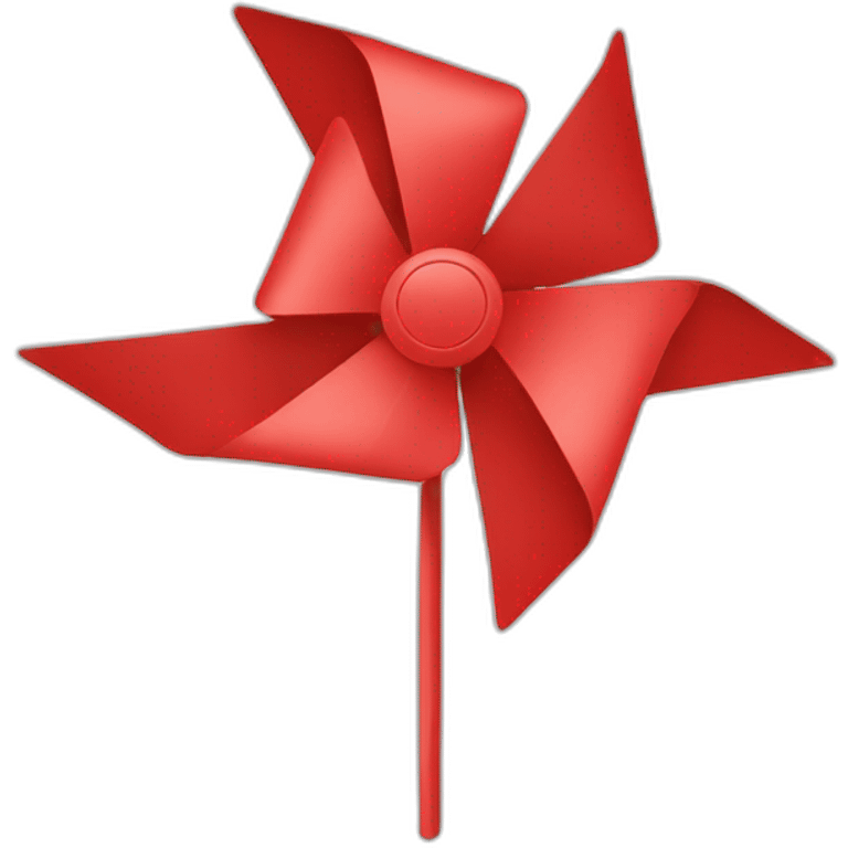 red minimal pinwheel emoji