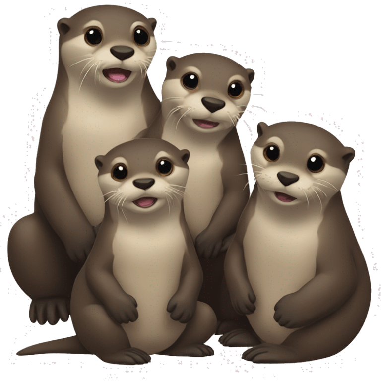 Cuddeling otters emoji