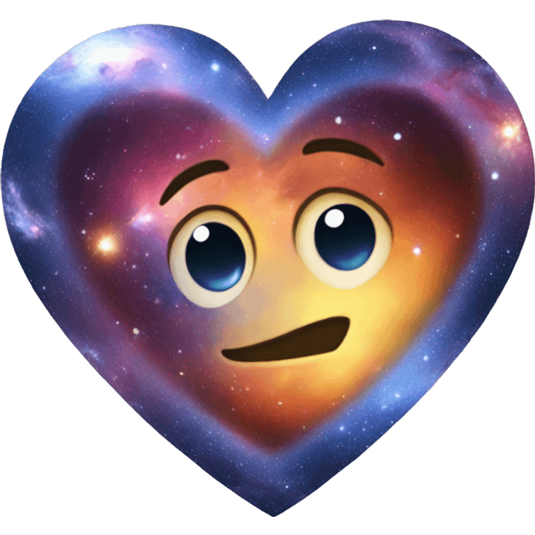 galaxy in 3d heart emoji