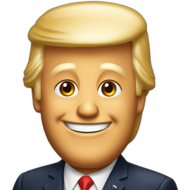 President Donald Trump smiling emoji