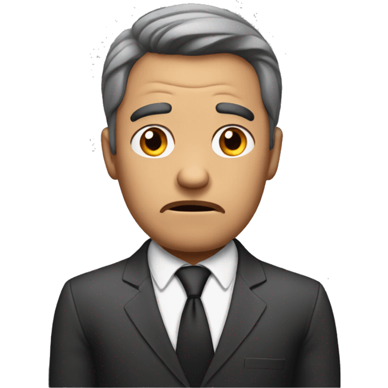 Worried business man emoji